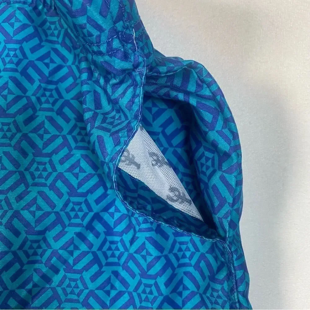 Ted Baker London Blue Geo Design Swim Trunks Size 7